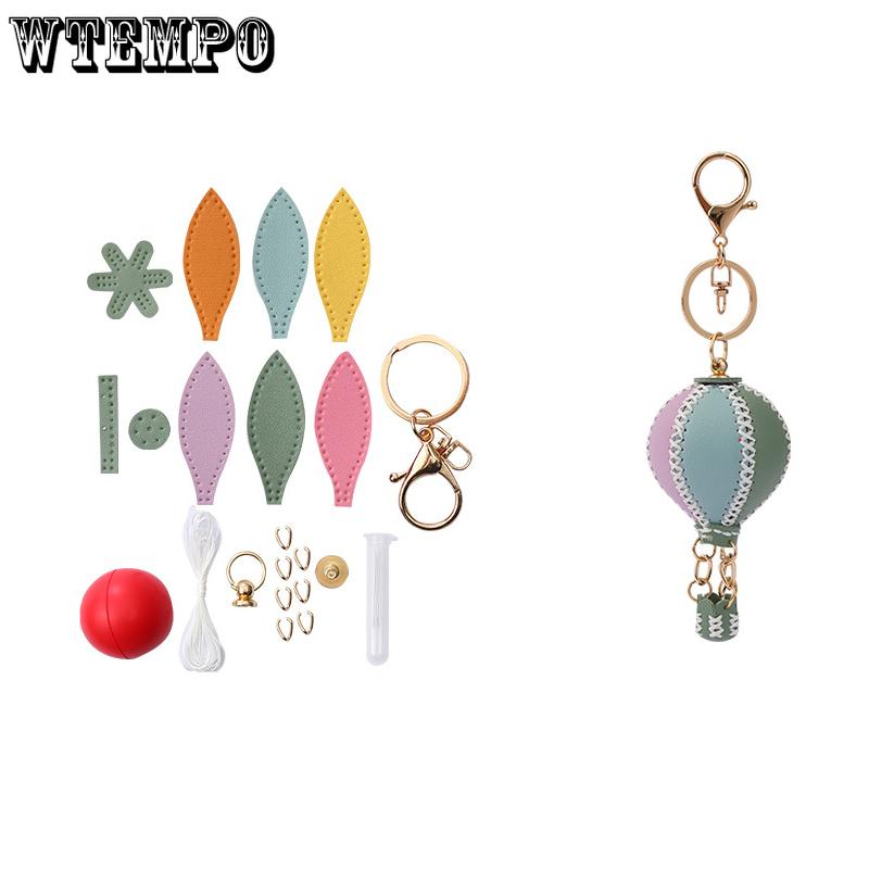 WTEMPO Романтичный подвес для автомобиля в форме воздушного шара, набор материалов для DIY, изделия ручной работы из кожи, брелок, подвеска для сумки из ПУ, подарок