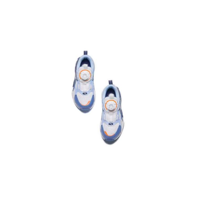 Anta Kids Casual Versatile Non-Slip Shock Absorbing Wear-Resistant Low-Top Casual Shoes Kids Sneaker White Blue A312429907-2