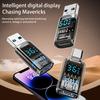 Адаптер USB 3.2 с цифровым дисплеем, быстрая зарядка, синхронизация данных со смартфоном, ноутбуком, 10 Гбит/с, смарт-чип, измеритель мощности, тестер, светодиодный дисплей