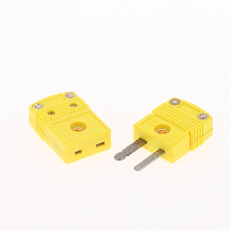 2Pcs K Type Mini Thermocouple Connectors Durable Male Female Temperature Sensor Plugs for Laboratory Measurement