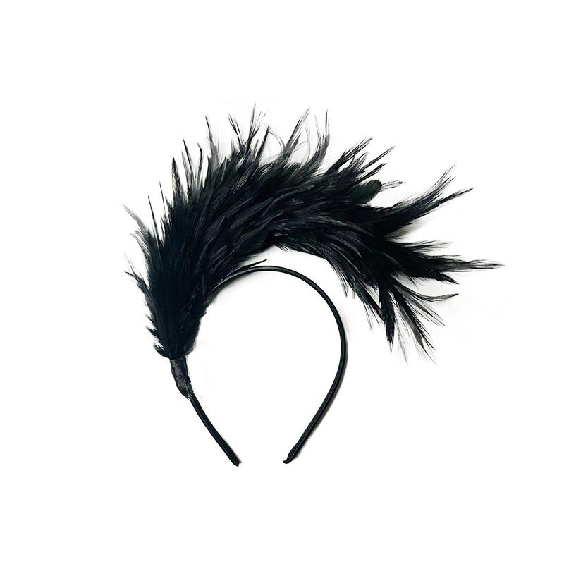 1PC Feather Headband Hair Accessories Performance Jewelry Flapper Headpiece Party Stage Vintage Women