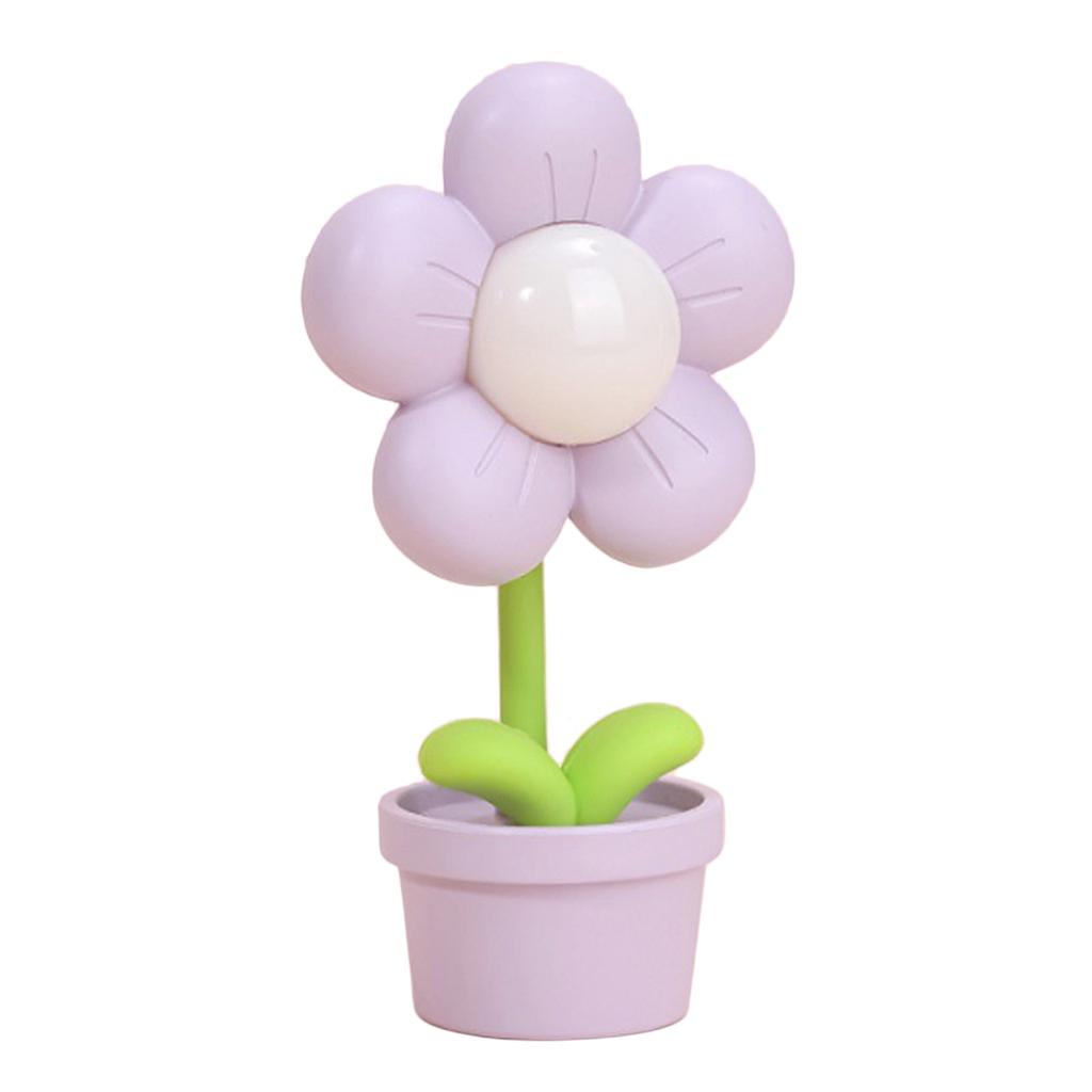 Flower Night Light for Kids Soft Light 360 Degree Bending Battery Powered Bedside Lamps for Living