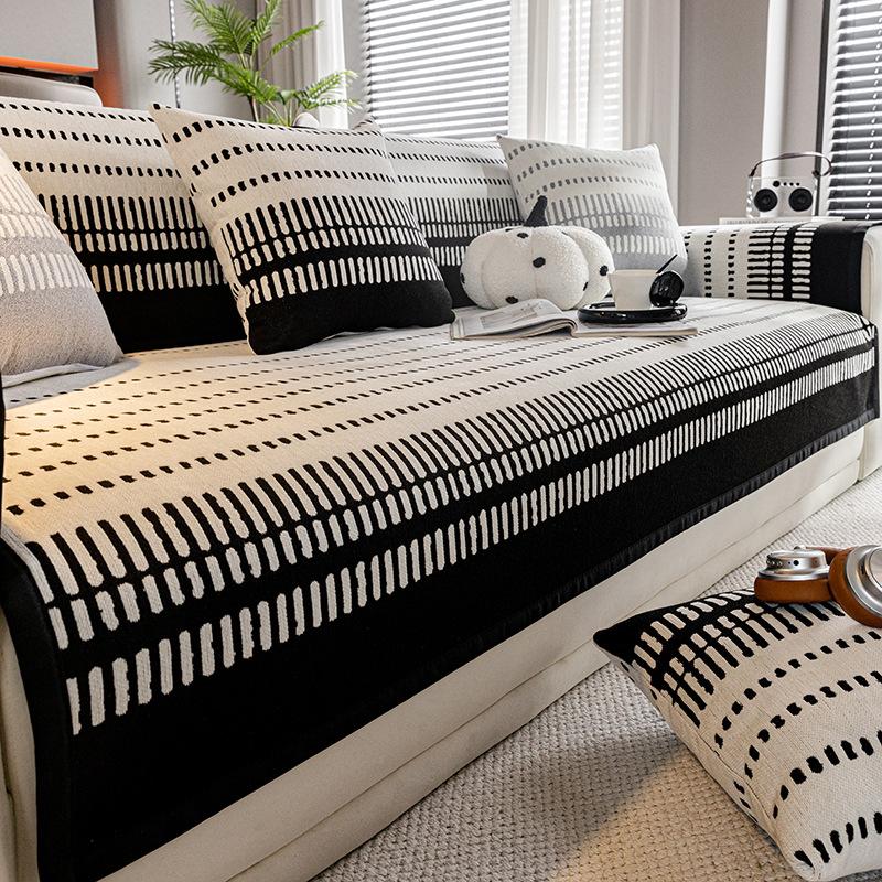 Chenier Sofa Cushion New Four-Season Universal Straight Row Seat Cushion Light Luxury High-End Sofa Cover Cover Cover Towel