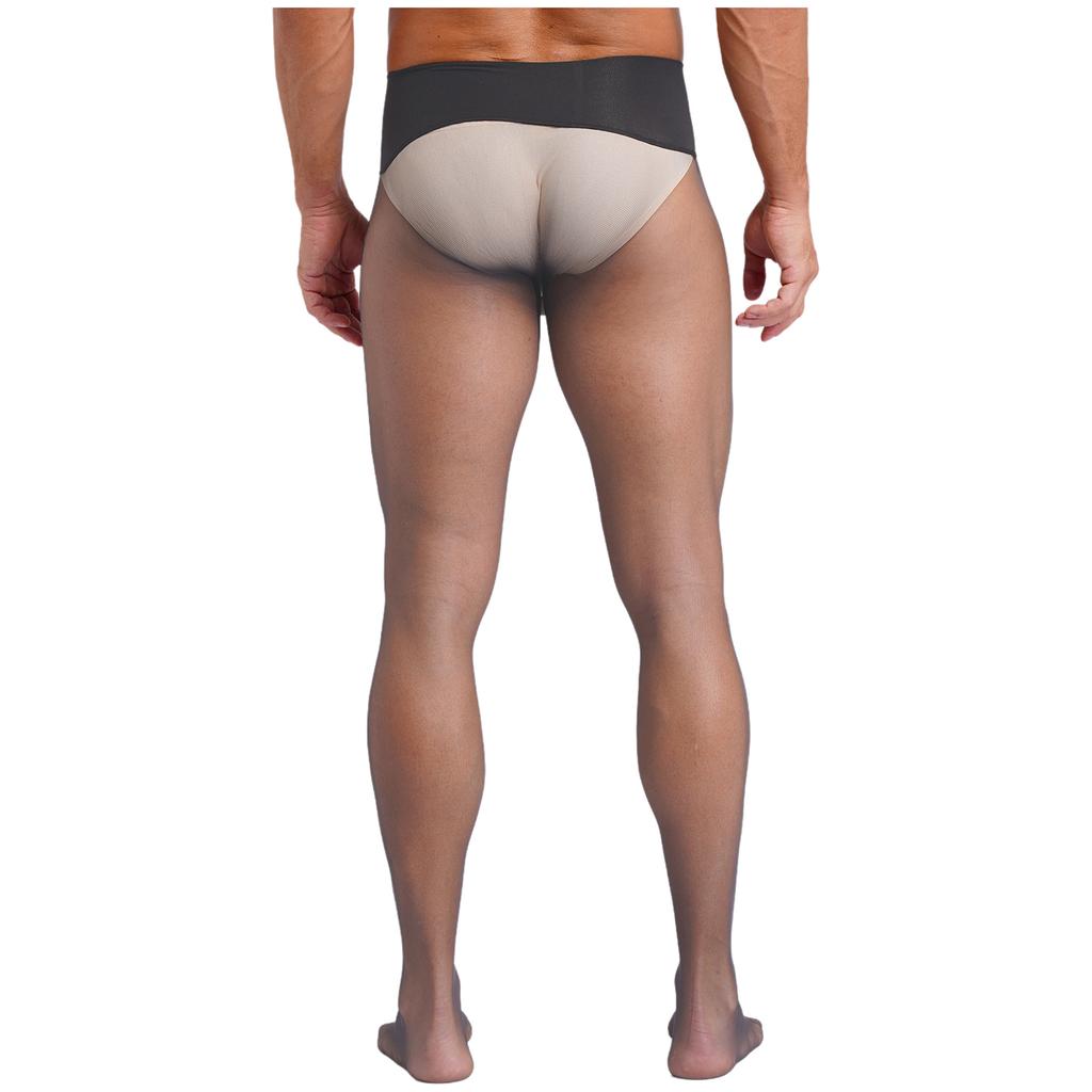 Мужские Ультратонкие Эластичные Колготки Чулки С Высокой Талией Бесшовные Прозрачные Леггинсы Одежда Для Сна