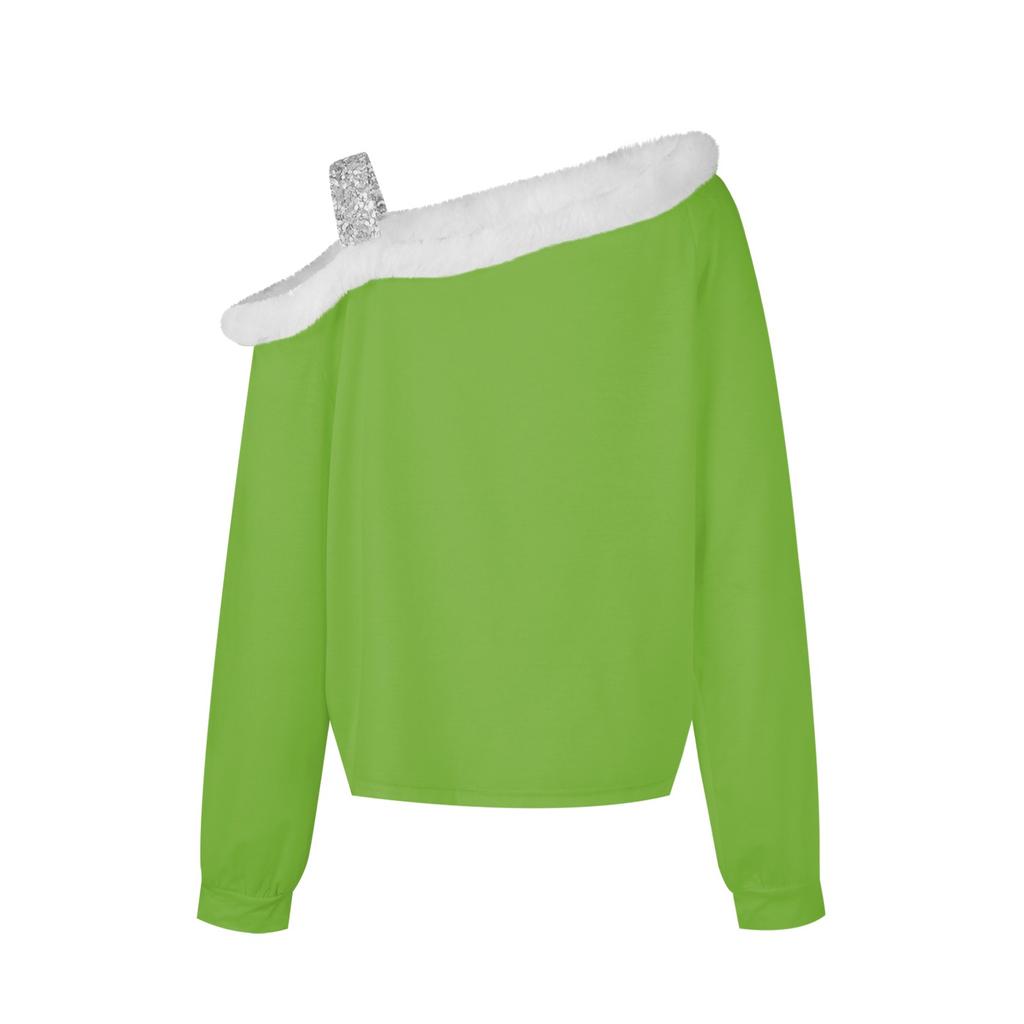 Женские топы с длинными рукавами, свободные пуловеры с рождественским принтом