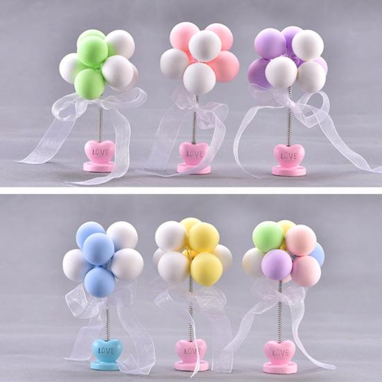 Car Decoration Balloon Design Heat Resistance Resin Balloon Shape Car Decoration Dashboard Clay Ornaments for Decoration