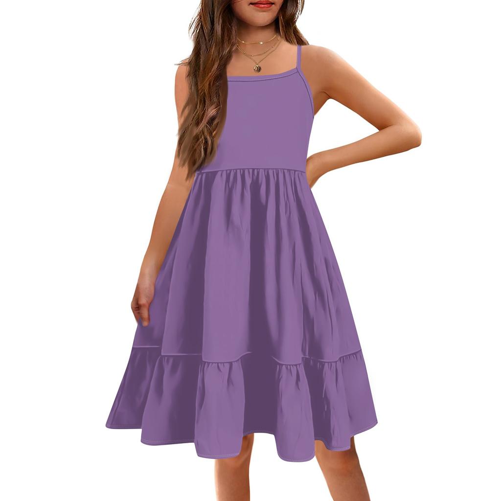 The Summer Children Condole Sleeveless Cute Princess Leisure Dresses Of The Girls