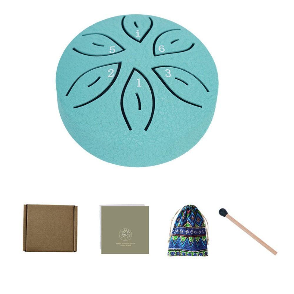 3-дюймовый мини ручной пан барабан 6-тональный медитативный барабан стальной язычковый барабан набор начинающий