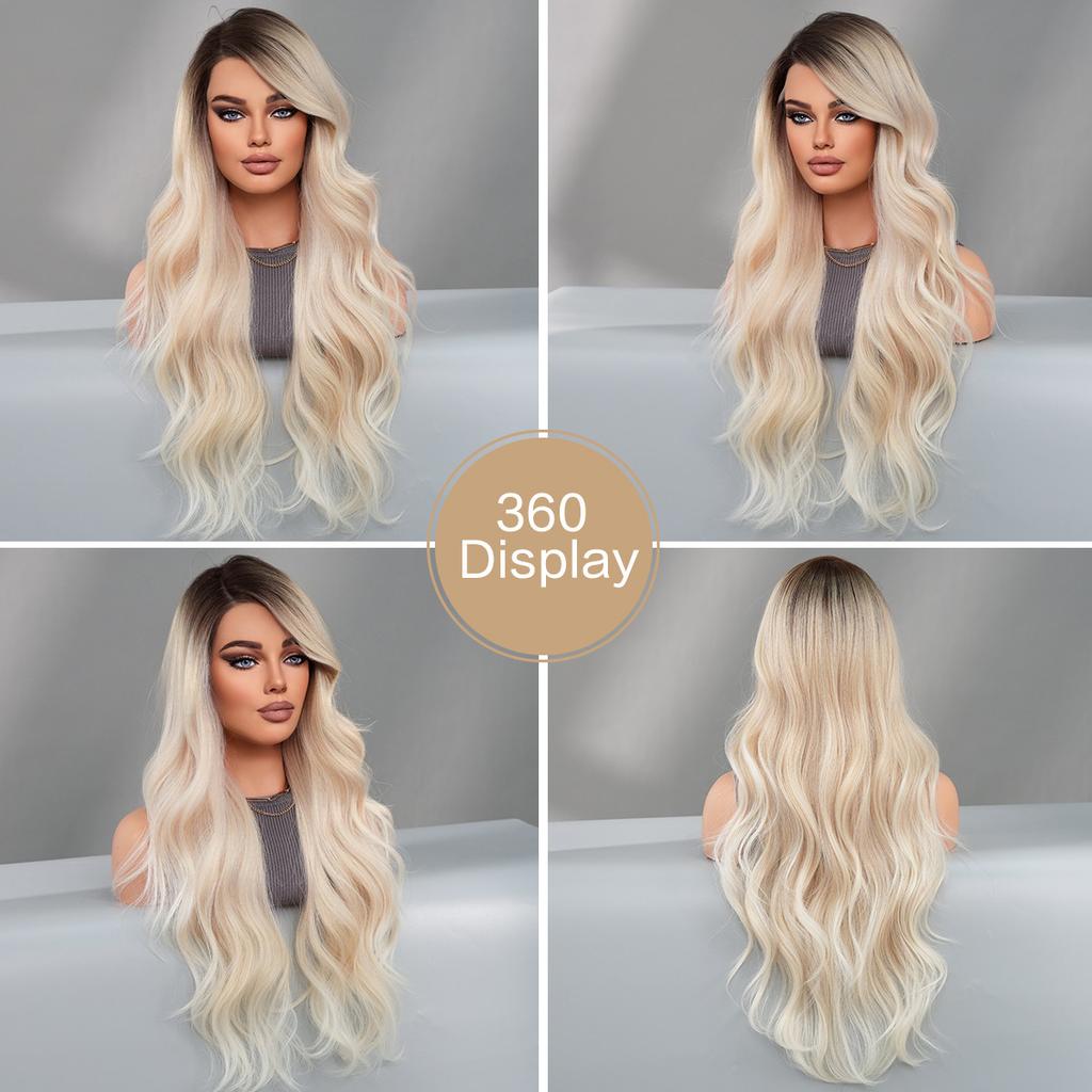 Т-образные парики на шнурке, шампанское, золото, подчеркивающие волны, боковые точки, парики на шнуровке, полный головной убор