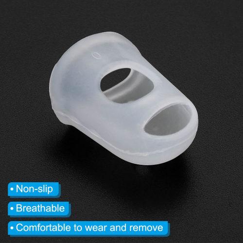 PATIKIL 17mm Inner Diameter Silica Gel Fingertip Protectors, Rubber Fingertips, Pack of 15, Silica Gel Thumb Fingertip Protectors for Guitar Playing,