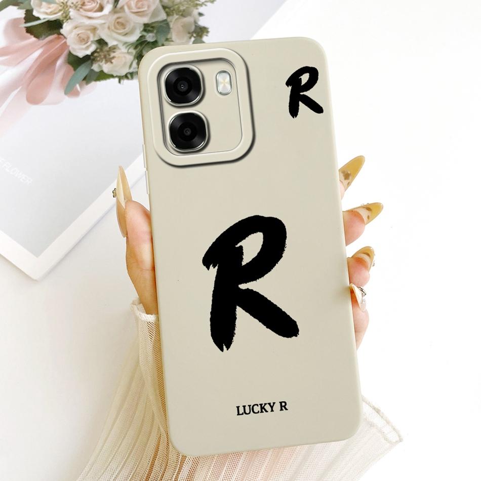 For OPPO A6X A6 A6T Pro 4G 5G 2026 Lucky Initial Letter Phone Case For Oppo A6 A6x A6t Soft Silicone Shockproof Cases Bumpers