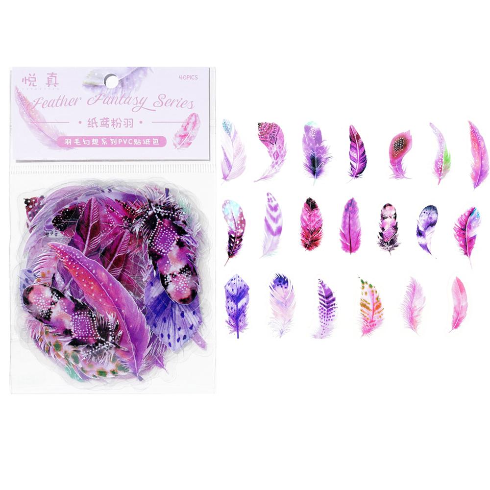 40pcs Colorful Butterfly Wings Stickers Epoxy Resin Fillings Plant Sticker for DIY Silicone Mold Filler Nail Art Crafts Decor