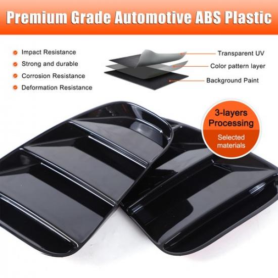 Gloss Black Rear Tail Light Louvres Cover Trim For Fiat 500 Abarth 595 695 16+