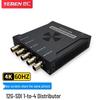 Yeren 12G-SDI 4K 1-вход 4-выход Разветвитель вещательного качества