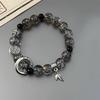 Volcanic Stone Pixiu 18 Seed Panlong Mantra Beaded Bracelet Black Bracelet