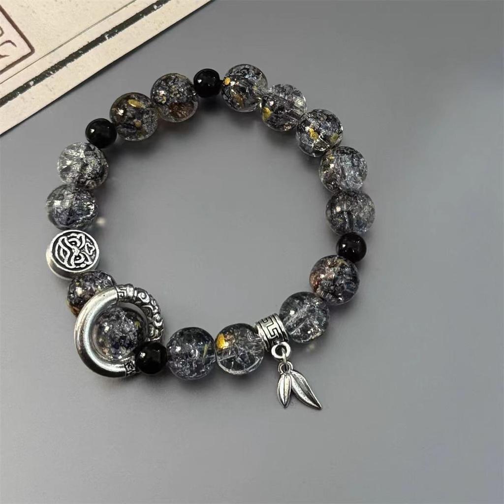 Volcanic Stone Pixiu 18 Seed Panlong Mantra Beaded Bracelet Black Bracelet