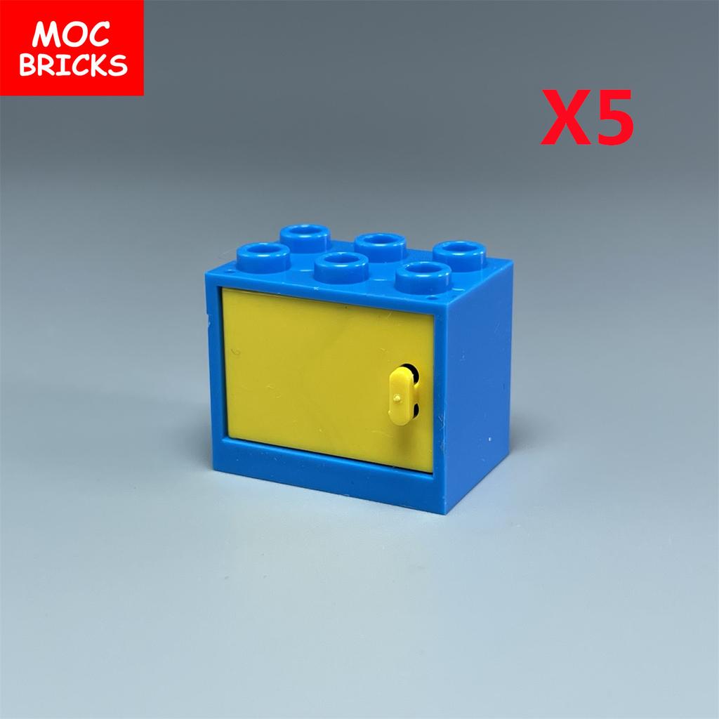 Коробка-шкафчик для кубиков MOC Контейнер 2x3x2 Шкафы Собираемые Частицы 4532 4533 Городской Дом Строительные Кирпичики Детали