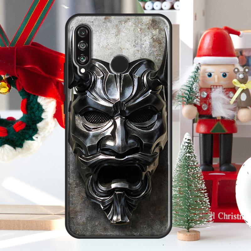 Japanese Oni Hannya Demon Mask For Huawei Nova 9 10 SE 11 Pro Y60 Y70 Y90 Y61 Y91 Y72 Y73 12i 11i 8i P20 P30 P40 Lite Case