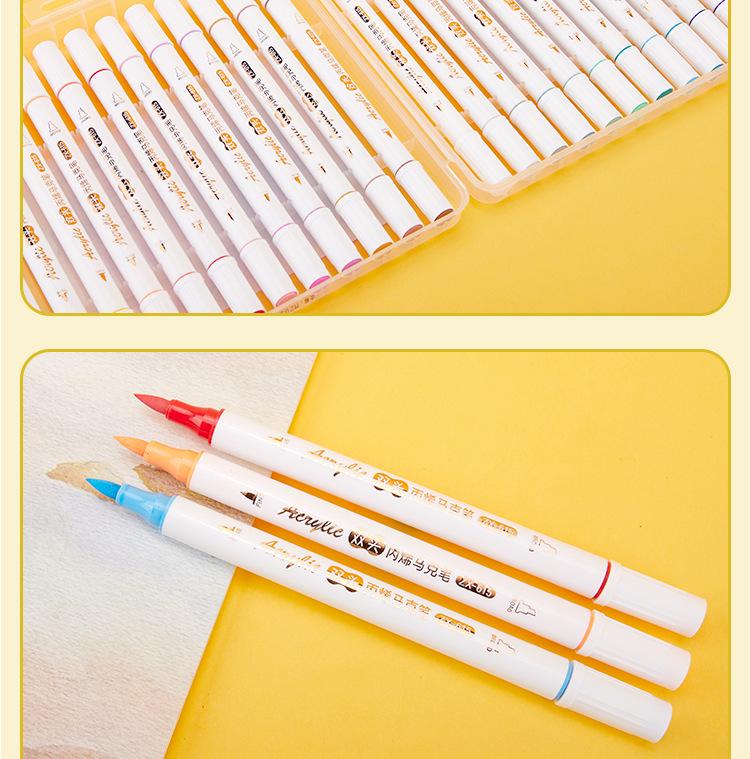 Двусторонний акриловый маркер с мягким наконечником для самостоятельного творчества и граффити на дереве, камне и обуви