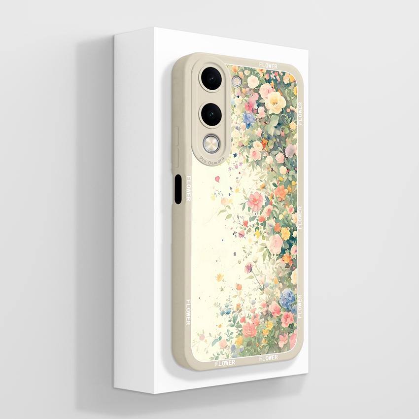 Для Vivo Y04 Y03 Y02 Y11 Y15 Y20 Чехол для телефона Милый мультяшный узор для девочек Гладкий жидкий силикон Противоударная защита Задние крышки Чехол для корпуса Vivo