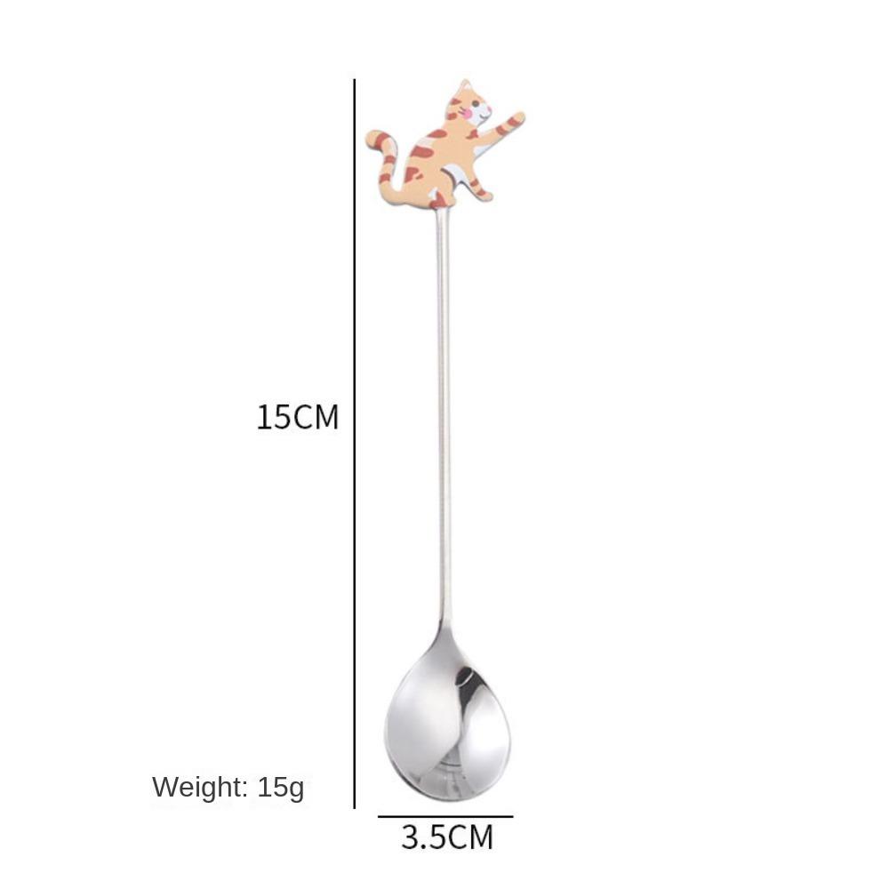High-quality Cartoon Cat Spoon Japanese Korean Style Honey Stirring Spoon Cute Coffee Spoon