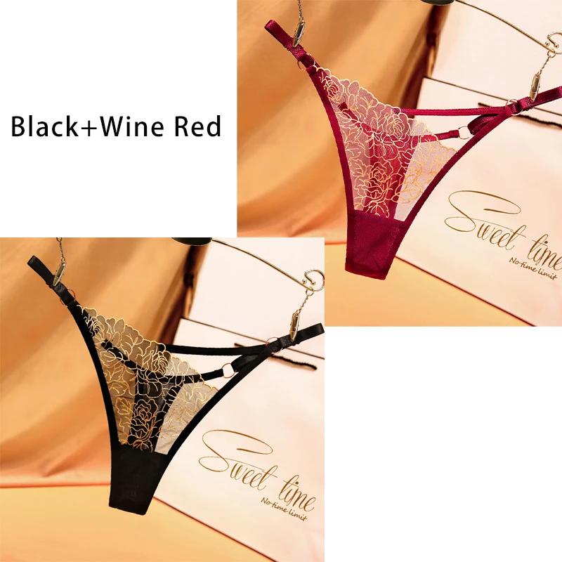 Dulasi Модные брюки-стринги с вырезом на талии и изысканной вышивкой, регулируемый пояс для женского нижнего белья 2271