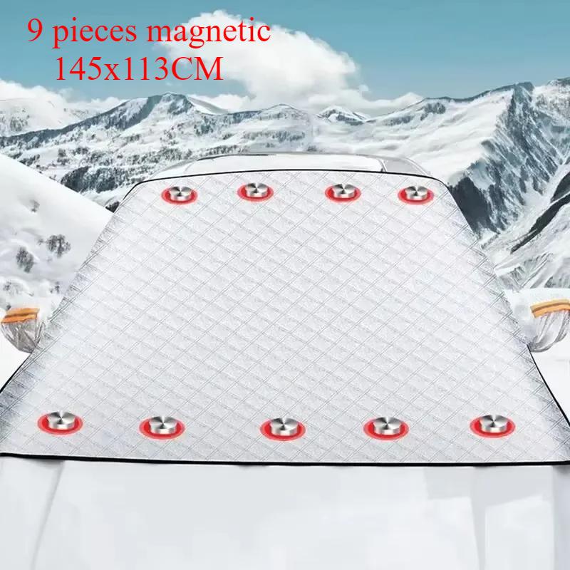 Большой размер Чехол на лобовое стекло автомобиля Магнит Зимний щиток от снега на окно Защита от мороза Автомобильный чехол от снега на переднее окно