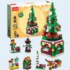 Рождественский НОВЫЙ 332-элементный сборный блок DIY Рождественская тема Снеговик Олень Рождественская елка 6 в 1 Блок Комплект Украшение Модель Игрушка Мальчики Девочки Подарок Музыка