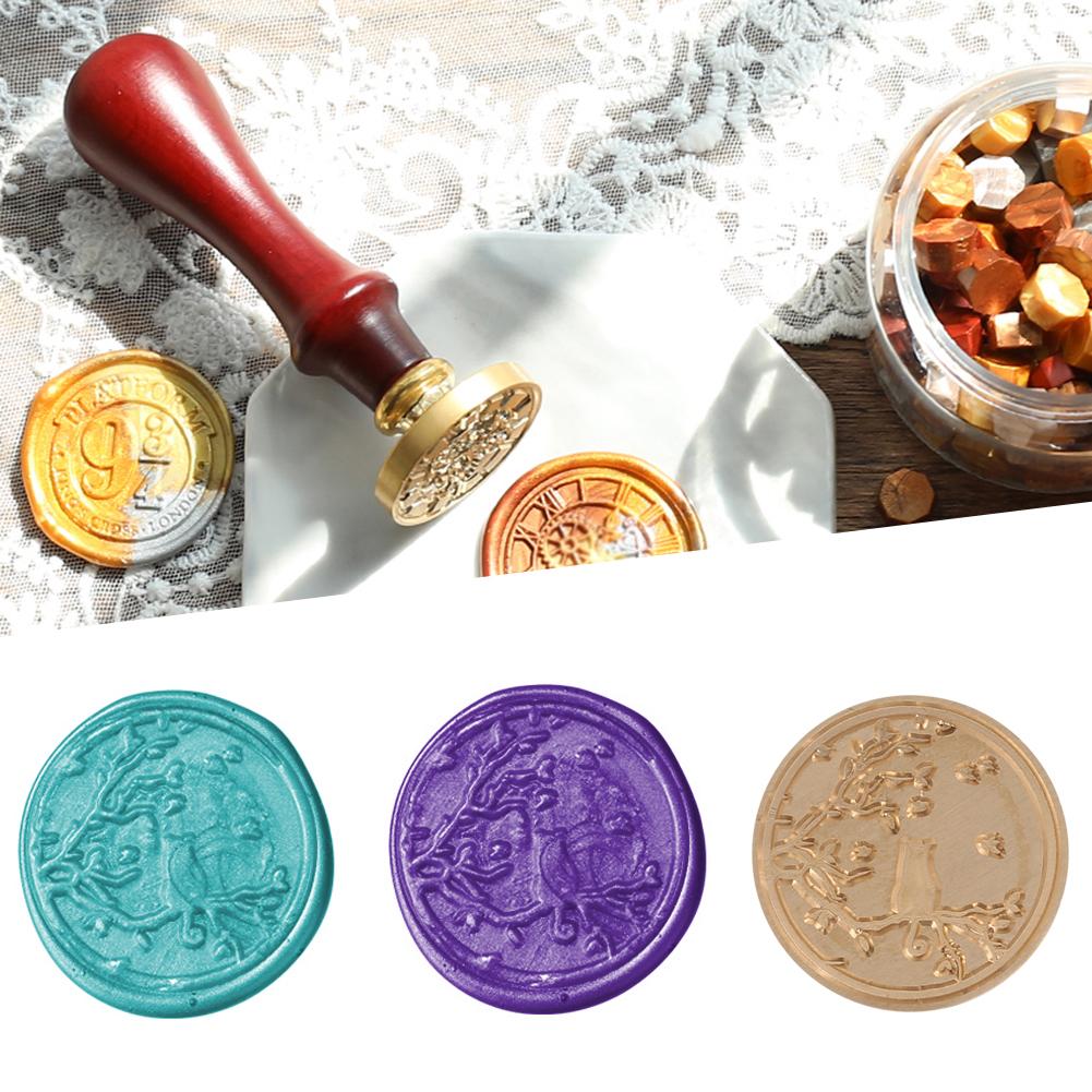 Деревянная ручка сургуч печать античный растительный узор сургуч штамп DIY ремесло инструмент