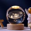 Kertari 60 мм Хрустальный шар Модель Солнечной системы 3D Космический стеклянный глобус Декор интерьера Стильный орнамент Подарок на день рождения, Рождество, День святого Валентина для мужчин и женщин