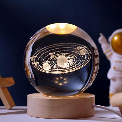 Kertari 60 мм Хрустальный шар Модель Солнечной системы 3D Космический стеклянный глобус Декор интерьера Стильный орнамент Подарок на день рождения, Рождество, День святого Валентина для мужчин и женщин