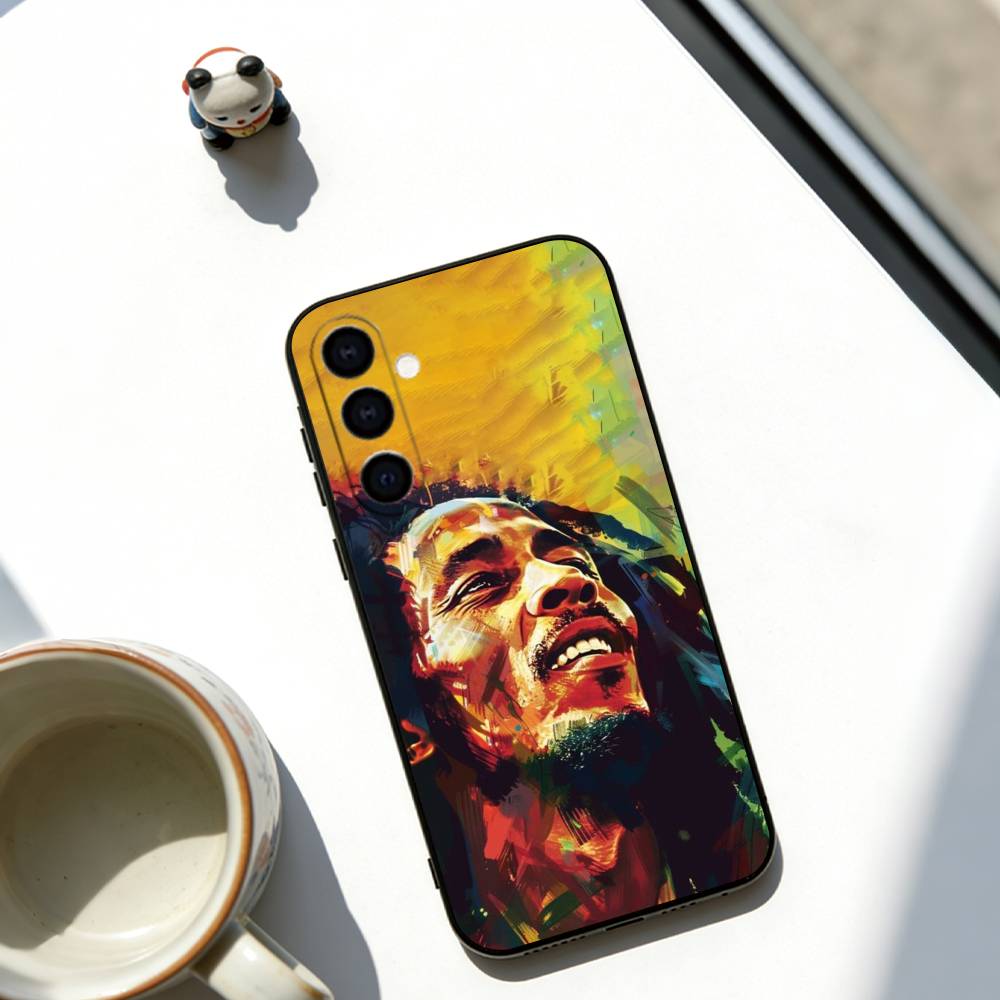 Чехол для телефона Bob Marley Singer Мягкий черный Для Samsung Galaxy A73,A72,A71,A70,A53,A52,A51