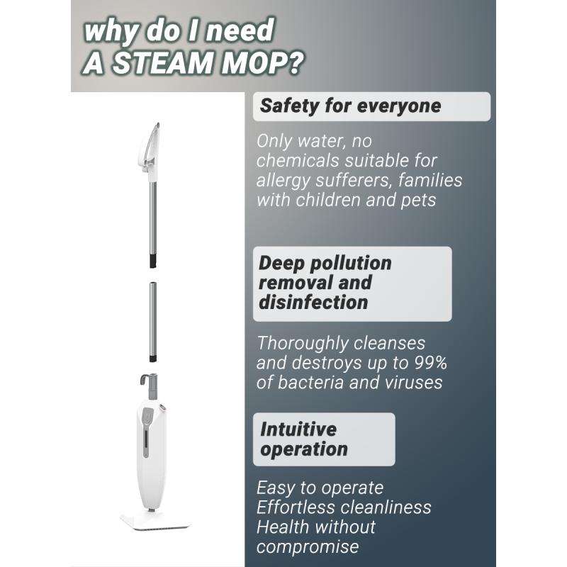 Паровая швабра, Набор для паровой очистки, Паровая швабра Push-pull