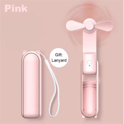 Портативный мини-вентилятор, зарядка через USB, 3-скоростной, регулируемый, складной ручной вентилятор, подходит для женщин, путешествий, использования на открытом воздухе