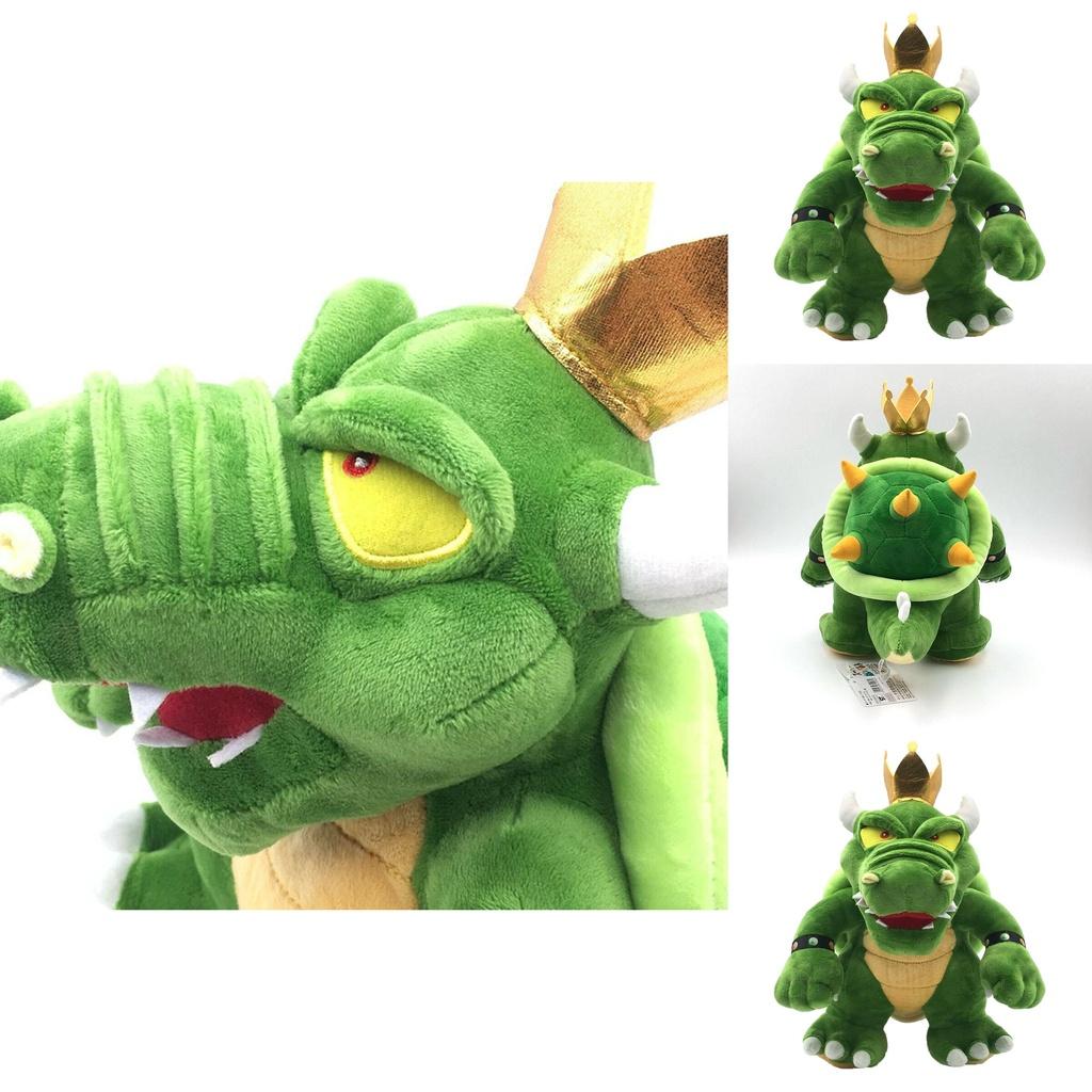 Adorable Super Mario King Koopa Bowser Plush Toy Soft Stuffed Green Animal Doll 12 Inch