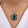 Chrome Diopside Gemstone 925 Sterling Silver Jewelry Handmade Beautiful Pendant 1.37" For Her CP-40-2