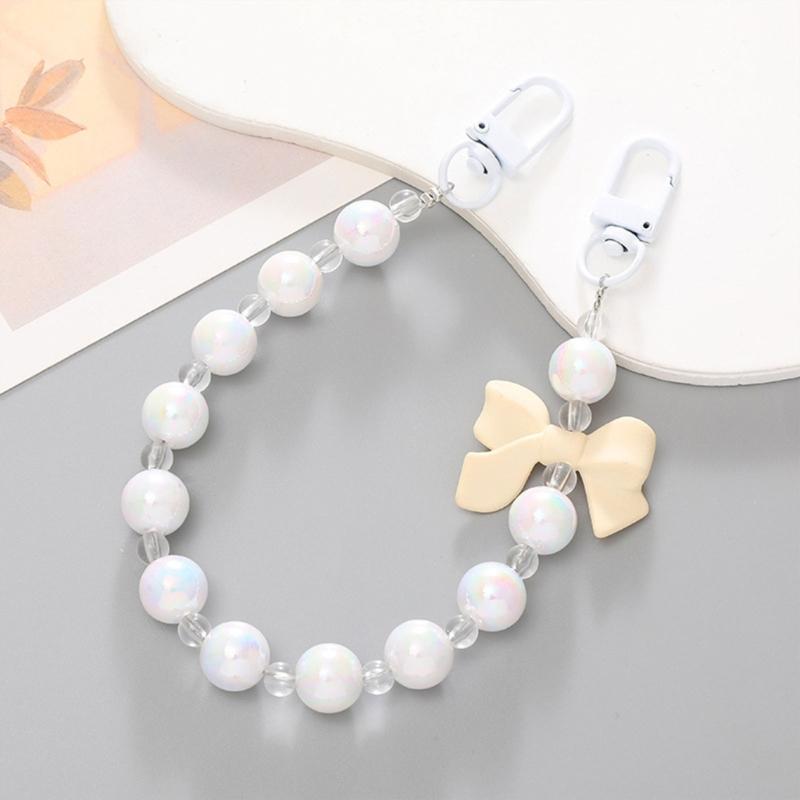 Pearls Chain Strap Short Purse Chain Replacement Pearls Handle Strap Beaded Purse Chains for Purse Handbag Wallet Phone