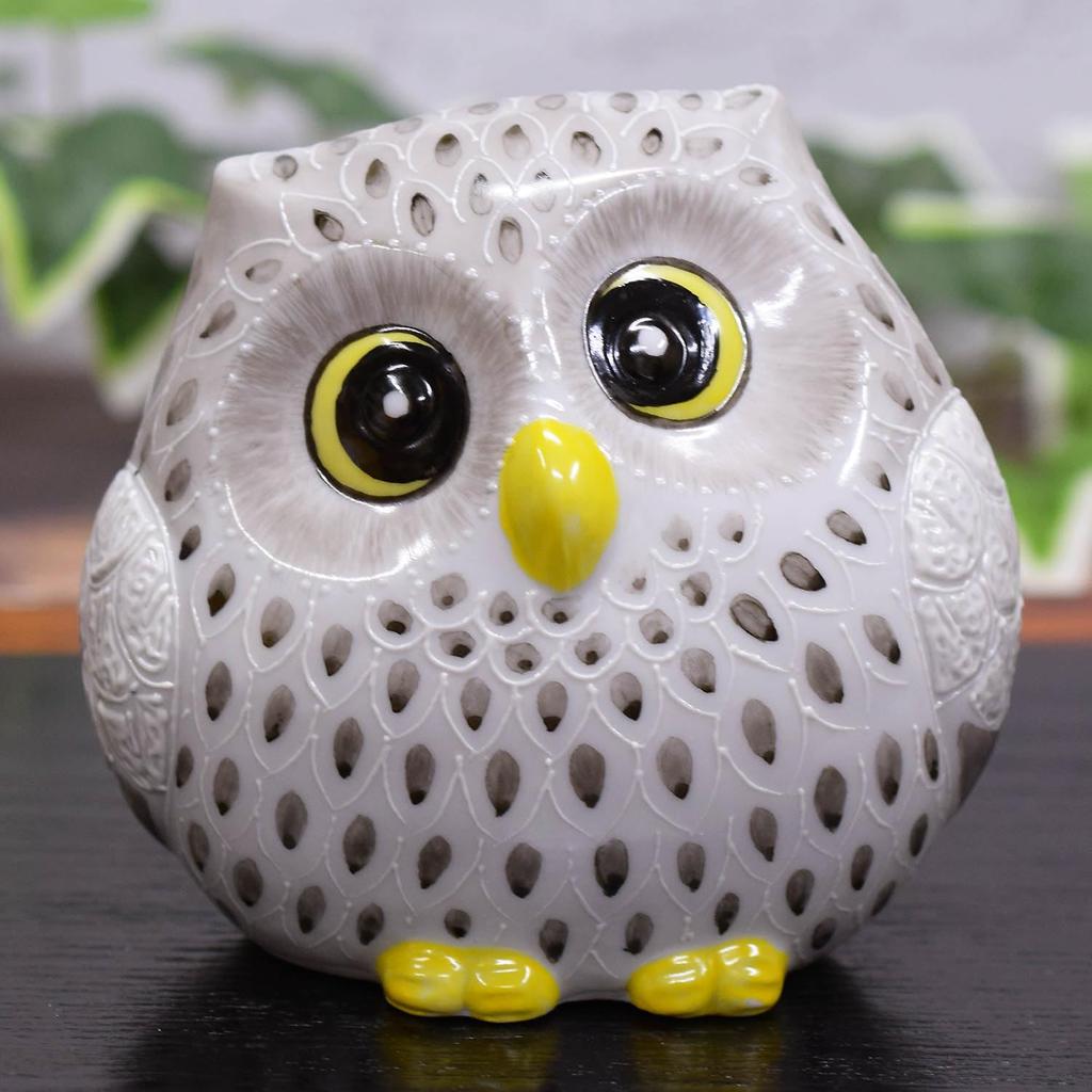 Сова Кутани фэн удачный подарок на день рождения статуэтка, керамика, изделия, сова, белый, черный, шуй, удача, талисман,