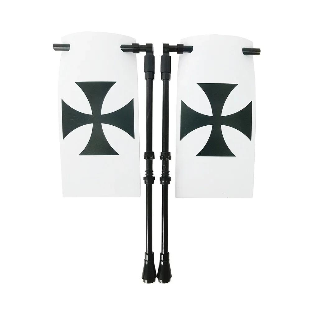 Флаг Строительный блок Средневековые города-государства Военная фигурка Флаг Оружие Древний Священная Римская империя Иерусалим Рыцарь Святого Лазаря Легион Игрушка