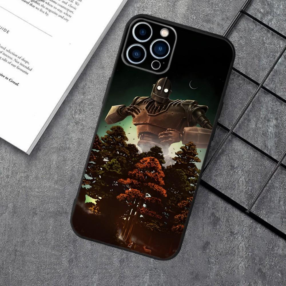 Чехол для телефона Robot I-Iron Giant для Apple iPhone 15,14,13,12,11,XS,XR,X,8,7,Pro,Max,Plus,mini Силиконовый Черный