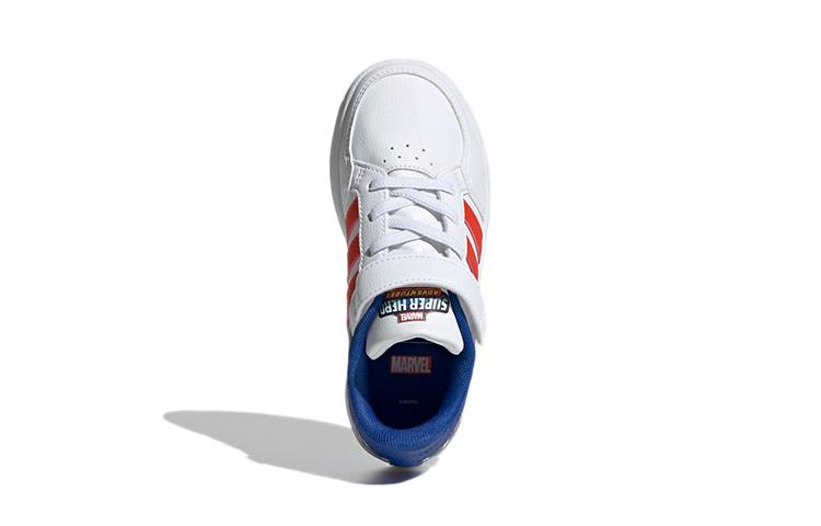 Adidas Neo Breaknet Low top Skateboard Shoes White Red Children Aged 3 7 Years Old GZ7650