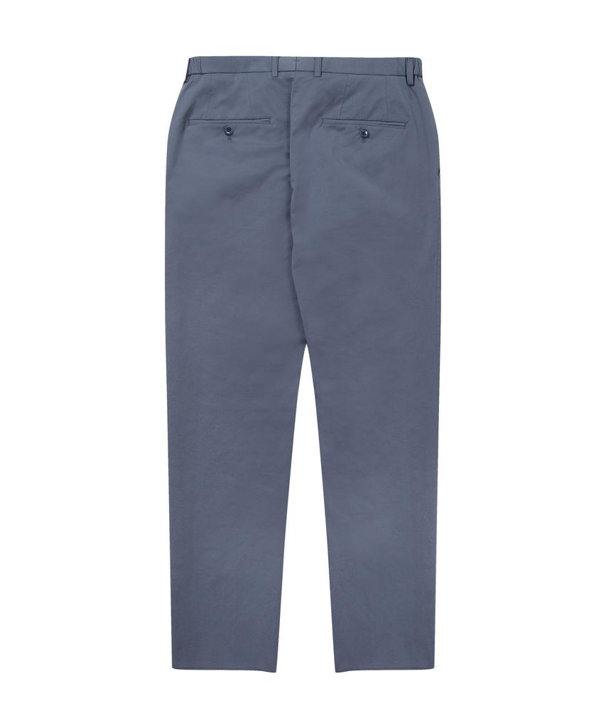 SOLEW Size Elastic Waist Flat Pants_Grayish Blue