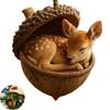 Forest Acorn Animal Ornaments 2D Acrylic Hanging Charm Cute Squirrel Deer Fox Decor for Car Mirror Home And Christmas Tree