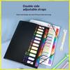 Rainbow Accordion Expanding File Folder 12 Pages Pp Material Elastic Band Closure Colorful Index Tabs Office School Organizer