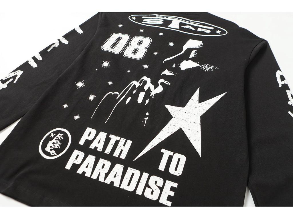 Кросс 2025 Hellstar Модный Уличный Свободный Худи с Длинным Рукавом для Мужчин и Женщин – Осенняя Одежда