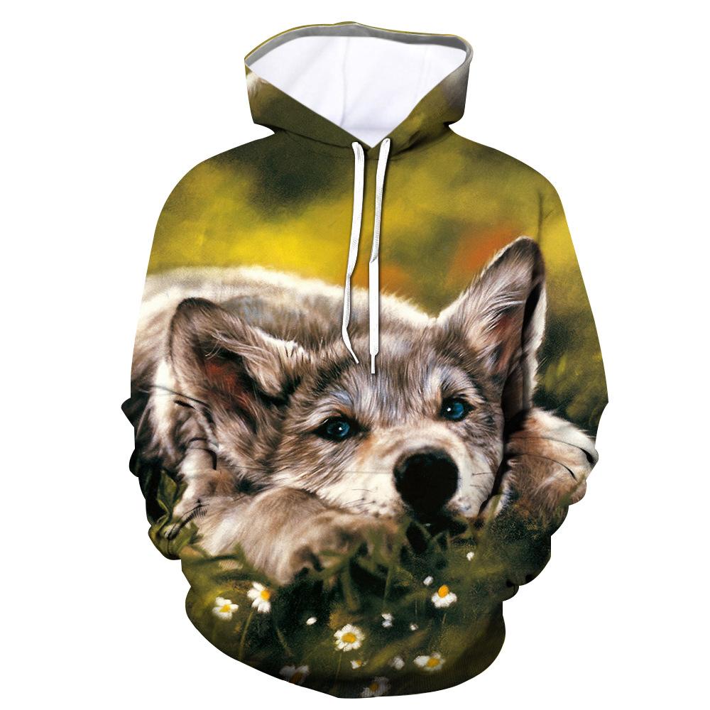German Shepherd Dog Men 3D Print Fashion Popular Sweatshirt Spring Autumn Men's And Women's Pullover Street Harajuku Hoodies