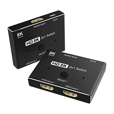 [NFHK] Переключатель HDMI 2.1 8K@60 Гц 2 входа 1 выход Хаб HDCP SST Расширенный 4K@60 Гц