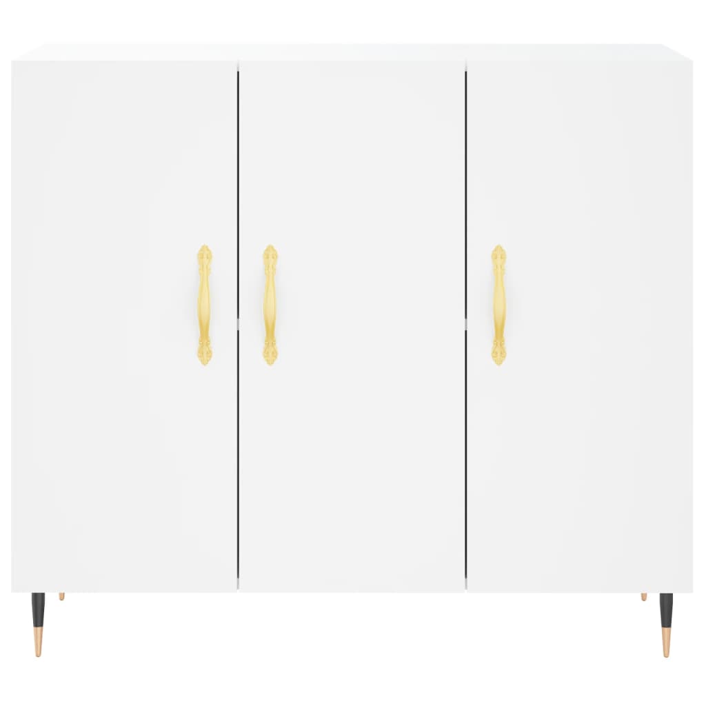Sideboard White 90x34x80 cm Particleboard