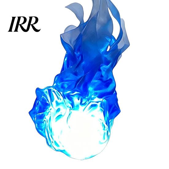 Realistic Fireball Accessory Floating Prop, LED Glowing Flame Halloween Handheld Prop for Cosplay, Lighted Decor Battery Powered Stage Light