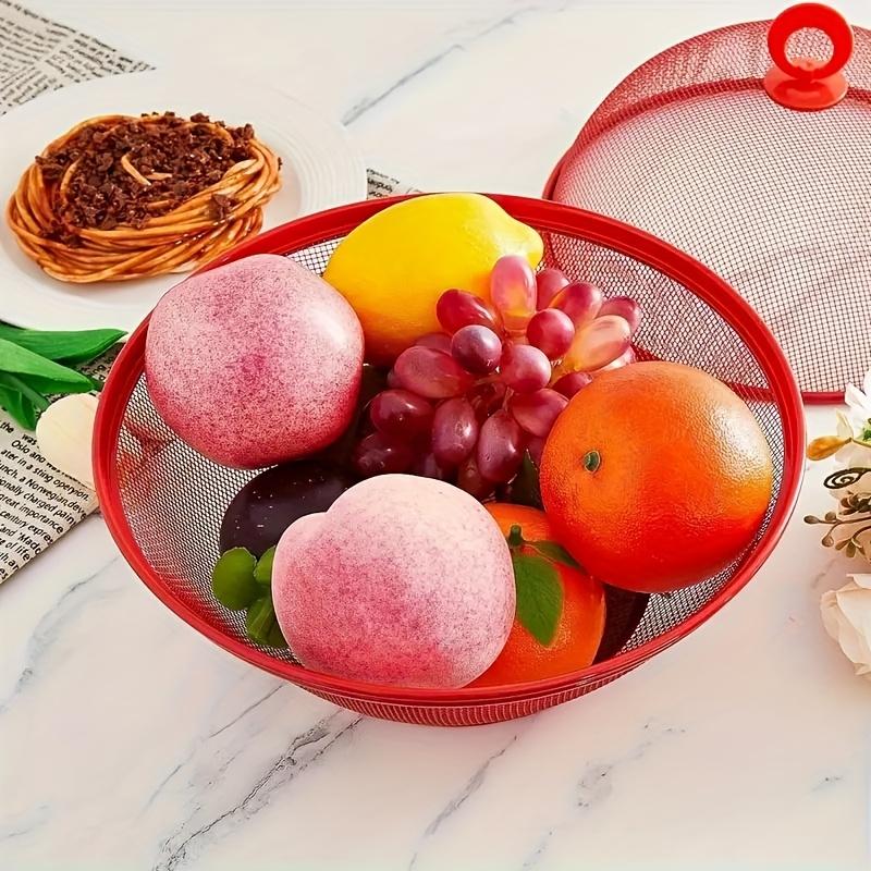 Durable Iron Fruit and Vegetable Washing Basket with Lid – Food-Safe Kitchen Utensil for Fresh Produce, Drain Basket for Fruits and Vegetables